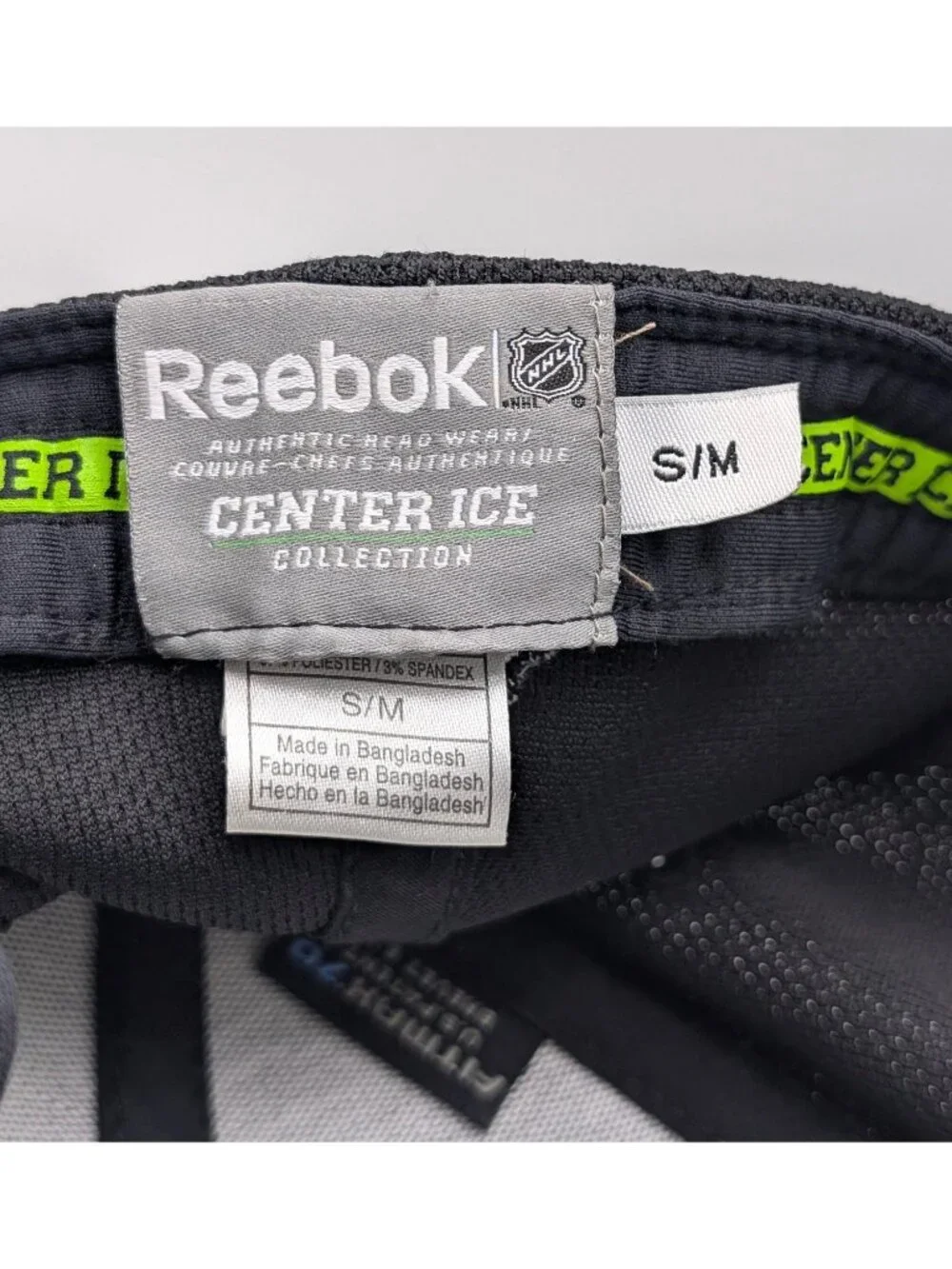 Reebok Center Ice NHL Tampa Bay Lightning Hockey Hat Fitted Stretch S/M Black